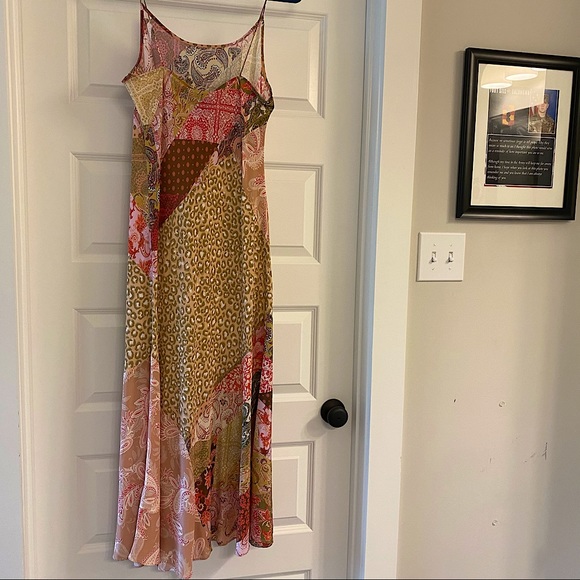 Kachel anthropology silk dress patchwork sz 10 NWT - Picture 4 of 12